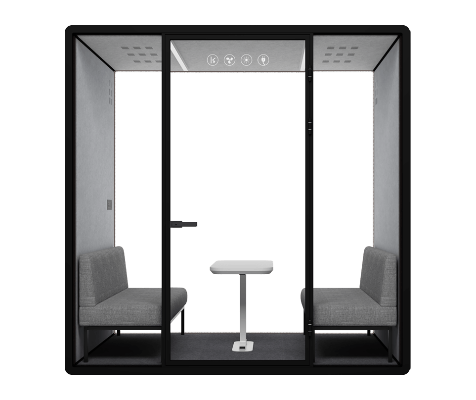Office meeting pods equipped with all the necessary technology for a successful meeting.