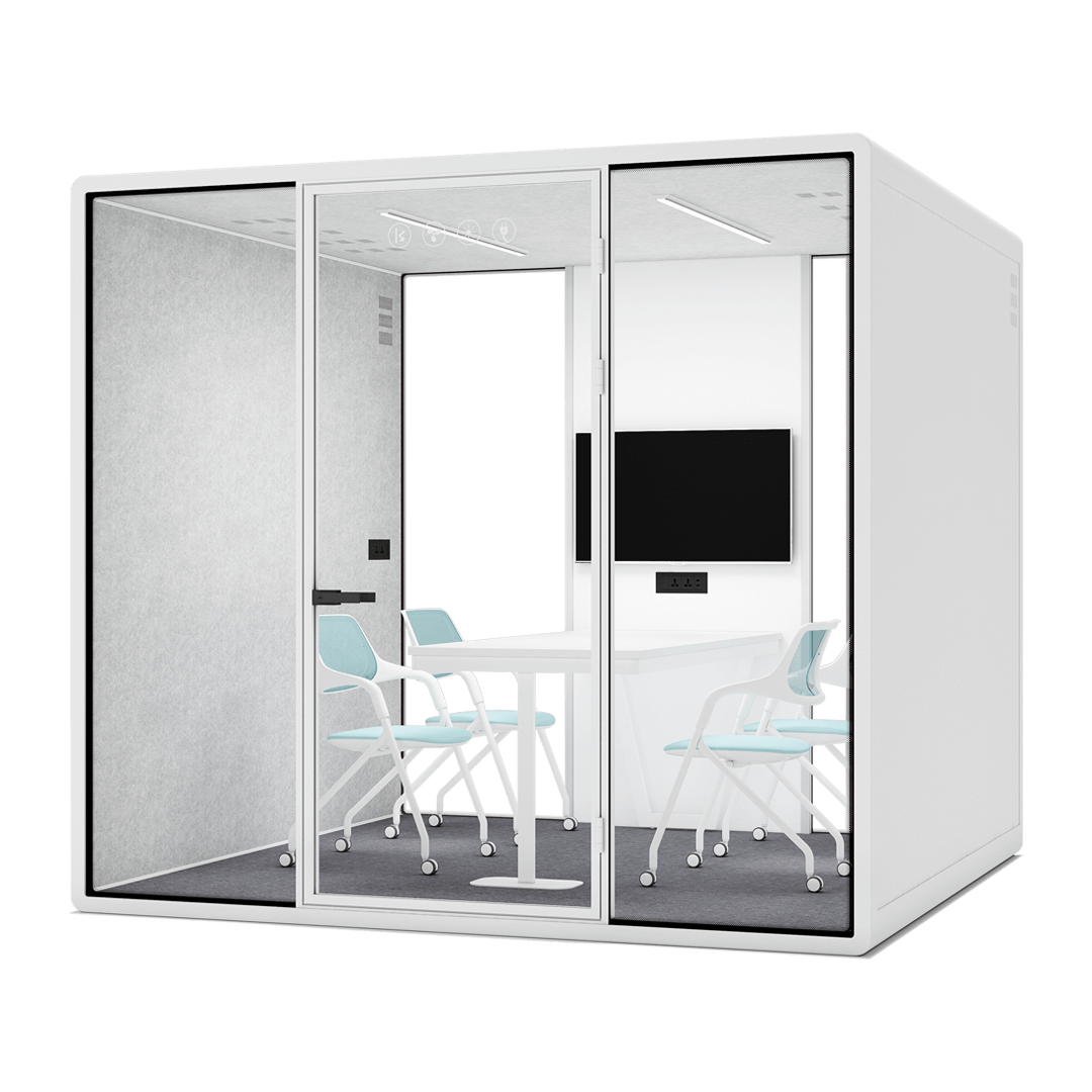 Silentbox soundproof booth for offices with a stylish design, providing a quiet space for employees.