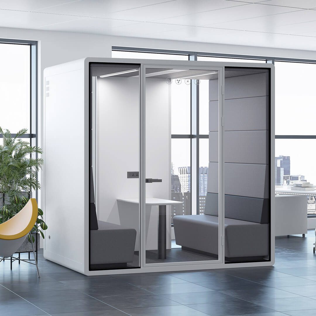 Hecor large gray office booth